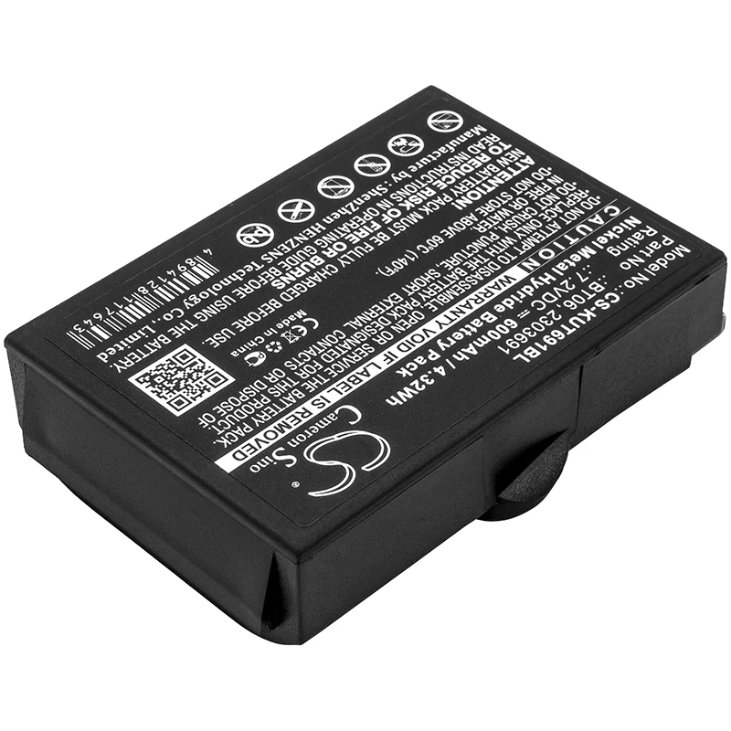 Crane Remote Cont Battery For IKUSI 2303691  BT06 TM61  TM62 Transmitters 303691 Volts 7.2 Capacity: 600mAh / 4.32Wh