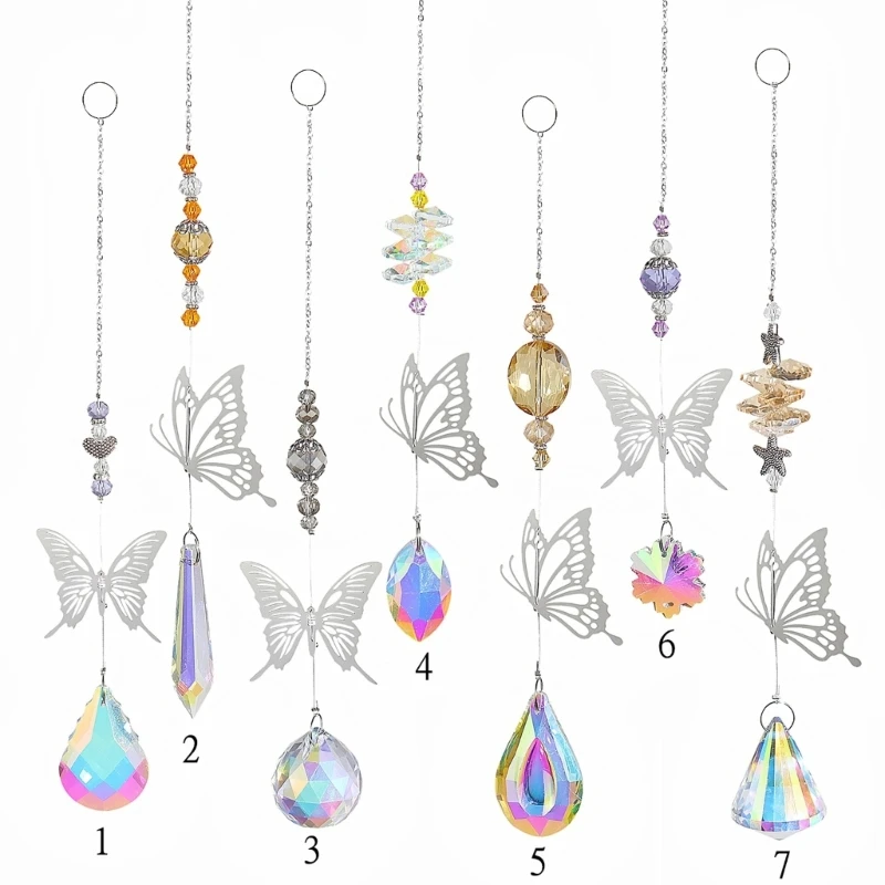 Colorful Glass Crystals Sun Catchers Hangings Pendants for Room Decorations Dropship