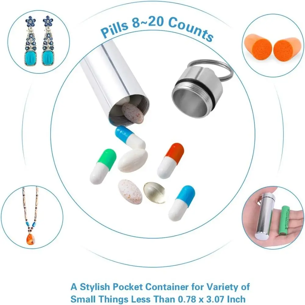 

Новые металлические держатели для зубочисток, алюминиевый портативный чехол для таблеток, герметичные водонепроницаемые контейнеры для таблеток, домашние контейнеры