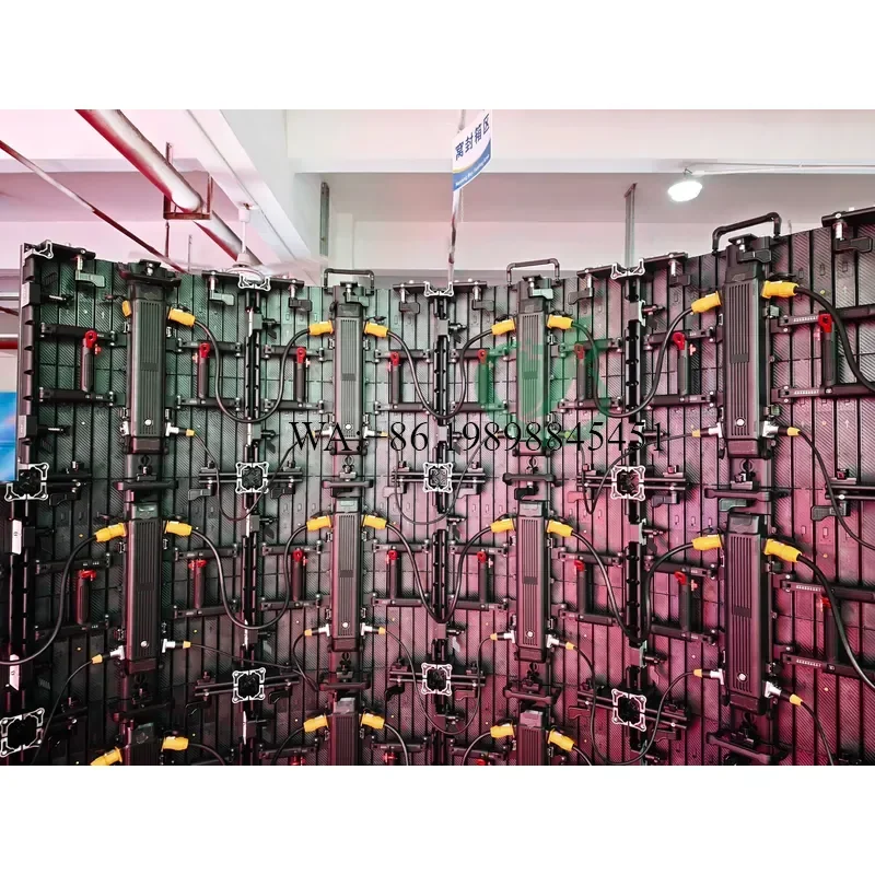 WMWMNU Indoor Curved Flexible LED Rental Display Screen Cabinet Quick Lock Stage Event Rental LED Video Wall for Concert