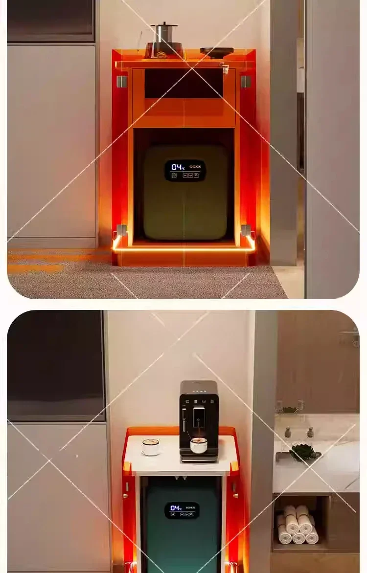Acrylic minibar hotel bed and breakfast rooms tea cabinet coffee machine small refrigerator shelf office water bar