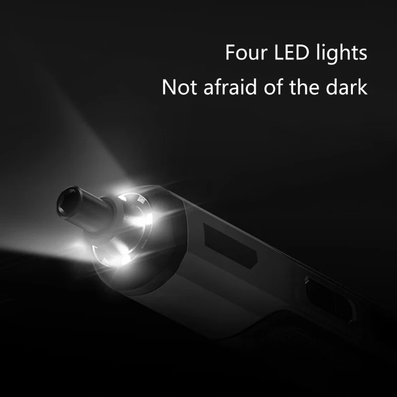4V Cordless Screwdriver with LED Light and Extended Battery Life for Everyday Tasks