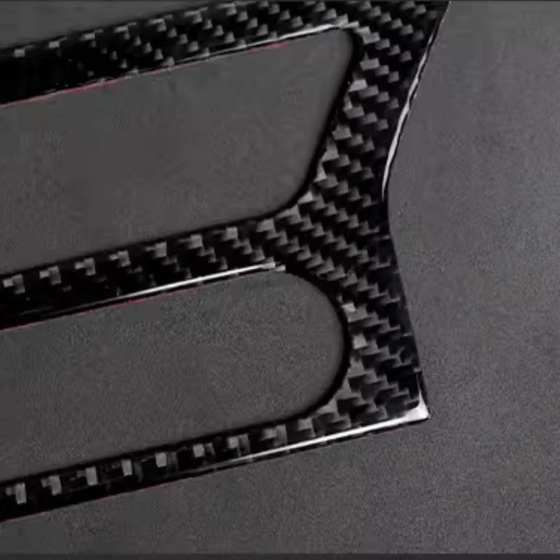 ل 2015-2023 فورد موستانج لوحة الملاحة الزخرفية المركزية ألياف الكربون الداخلية تقليم اكسسوارات السيارات الداخلية #4