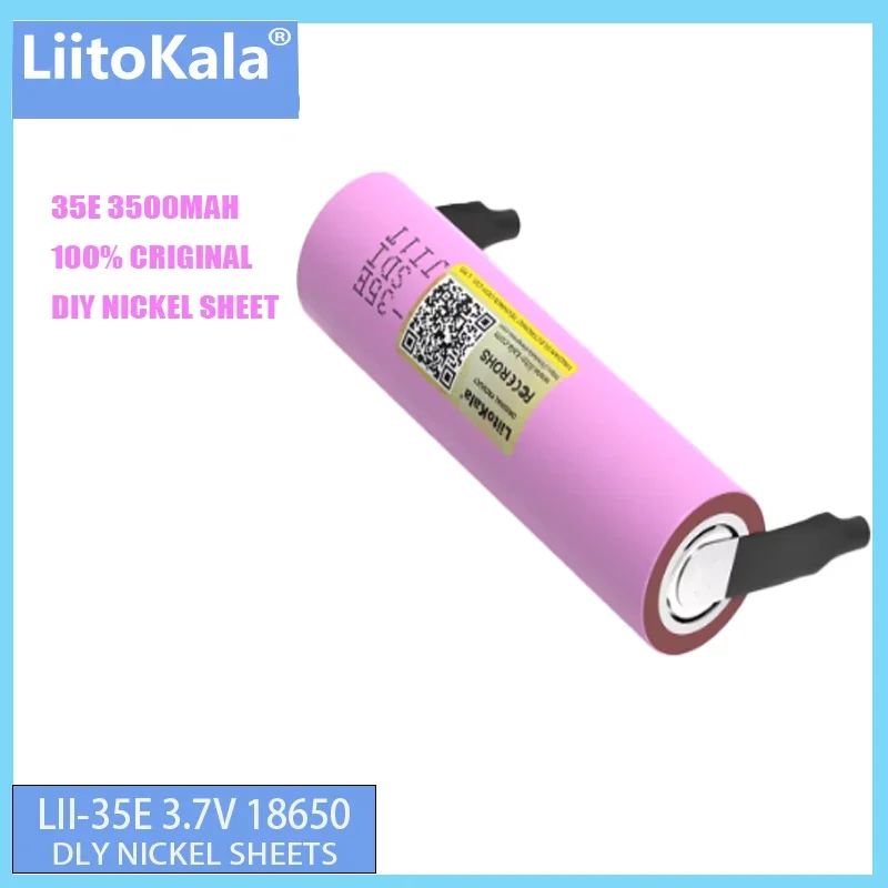 Brand new 100% original LiitoKala INR18650 35E 3.7V 3500mAh 20A discharge INR18650 35E 18650 nickel plated lithium-ion battery