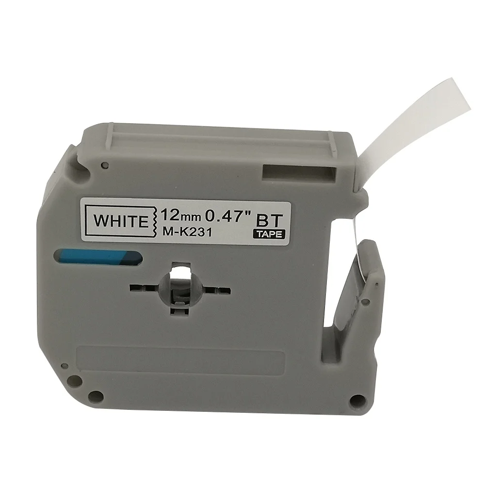 

6pcs Equivalent Label Tapes Type K231 Tape 12mm Laminated Tape Compatible with PT-65 PT-70 PT-80