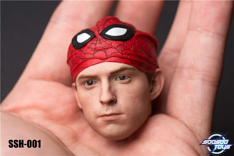 Spot Soosootoys 1/6 Ssh001 Spider-Man Peter Bug Head Carving Spot Marvel Comics Spider-Man Head Carving Model