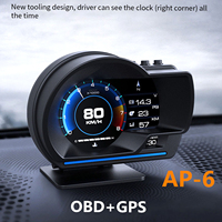 Car Head up Display, OBDⅡ+GPS Smart Gauge High Definition Speedometer Car Diagnostic Tool for All Vehicles