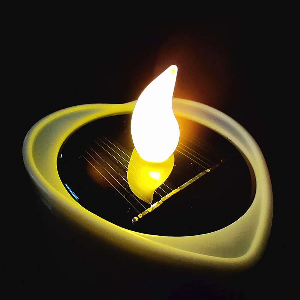 

6pcs Solar Lights Led Flickering Lamps Decorative Night Light Solar Wedding Festival Decoration Warm White