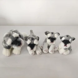 Kawaii Schnauzer Dog Plush Toy Small Soft Simulation Kids Stuffed Animal Toys for Children Cute Photo Props Girls Birthday Gift