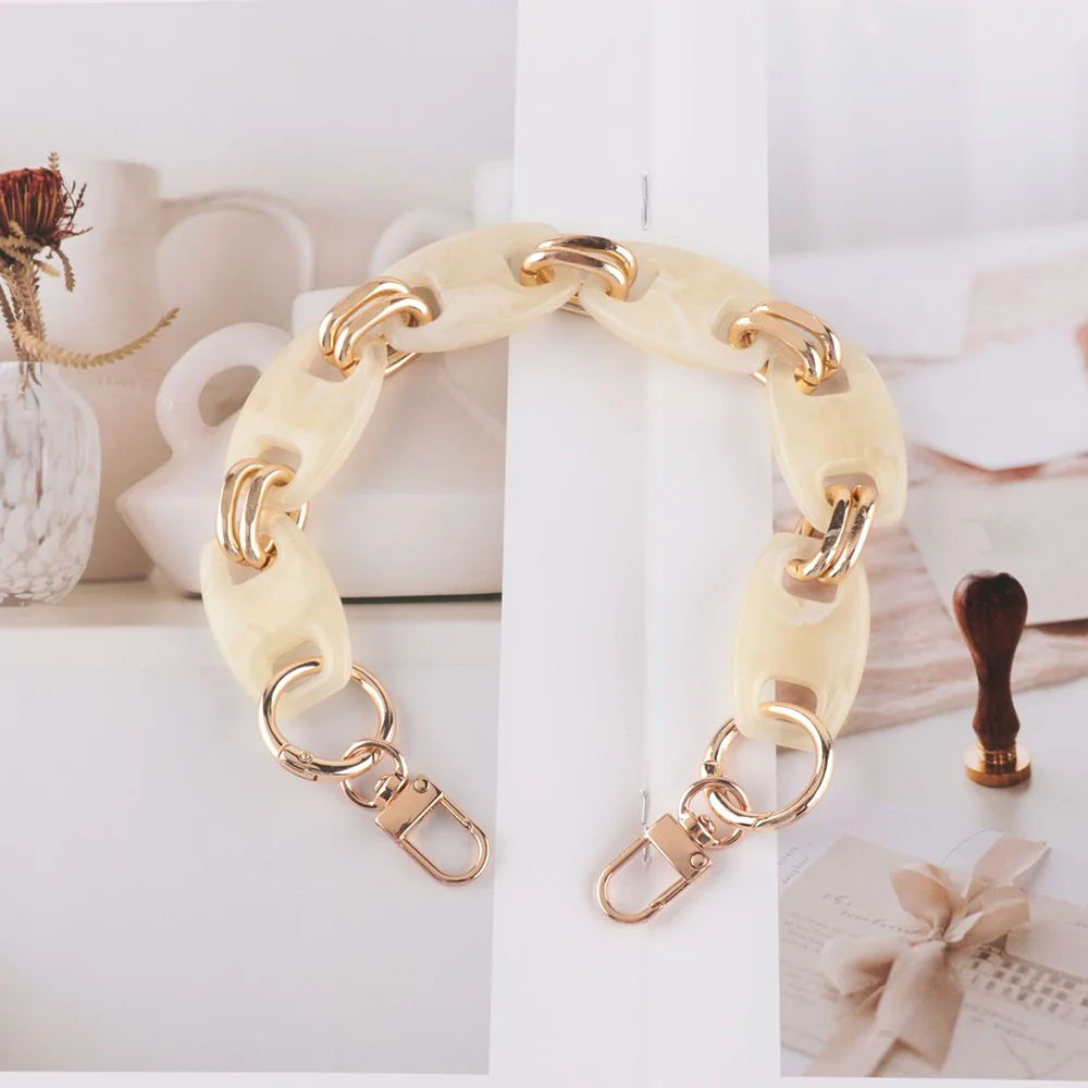 Acrylic Bag Chain All Fashion Single Shoulder Crossbody Tote Bag Shoulder Strap Solid Color Acrylic Bag Chain