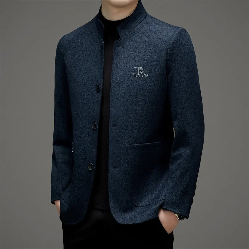 The Main Promotion of New Explosive Casual Business Men\'s Suit Trend Single West Spring and Autumn New Coat Zhongshan Suit