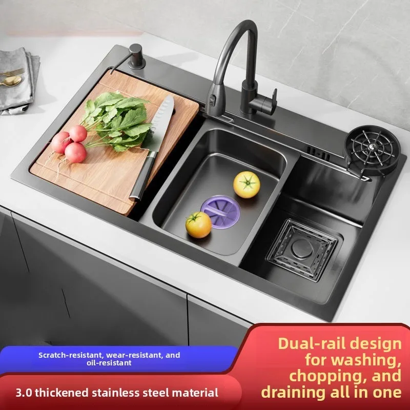 

Wholesale Large Capacity Stainless Steel Kitchen Sink Farmhouse Undermount Dual Bowl Wash Basin for Family Use US EU Market