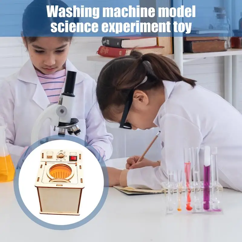 Toy Washing Machine Pretend Play Science Manual Washer Simulation Toy Educational Household Appliance Toy Children Play House To