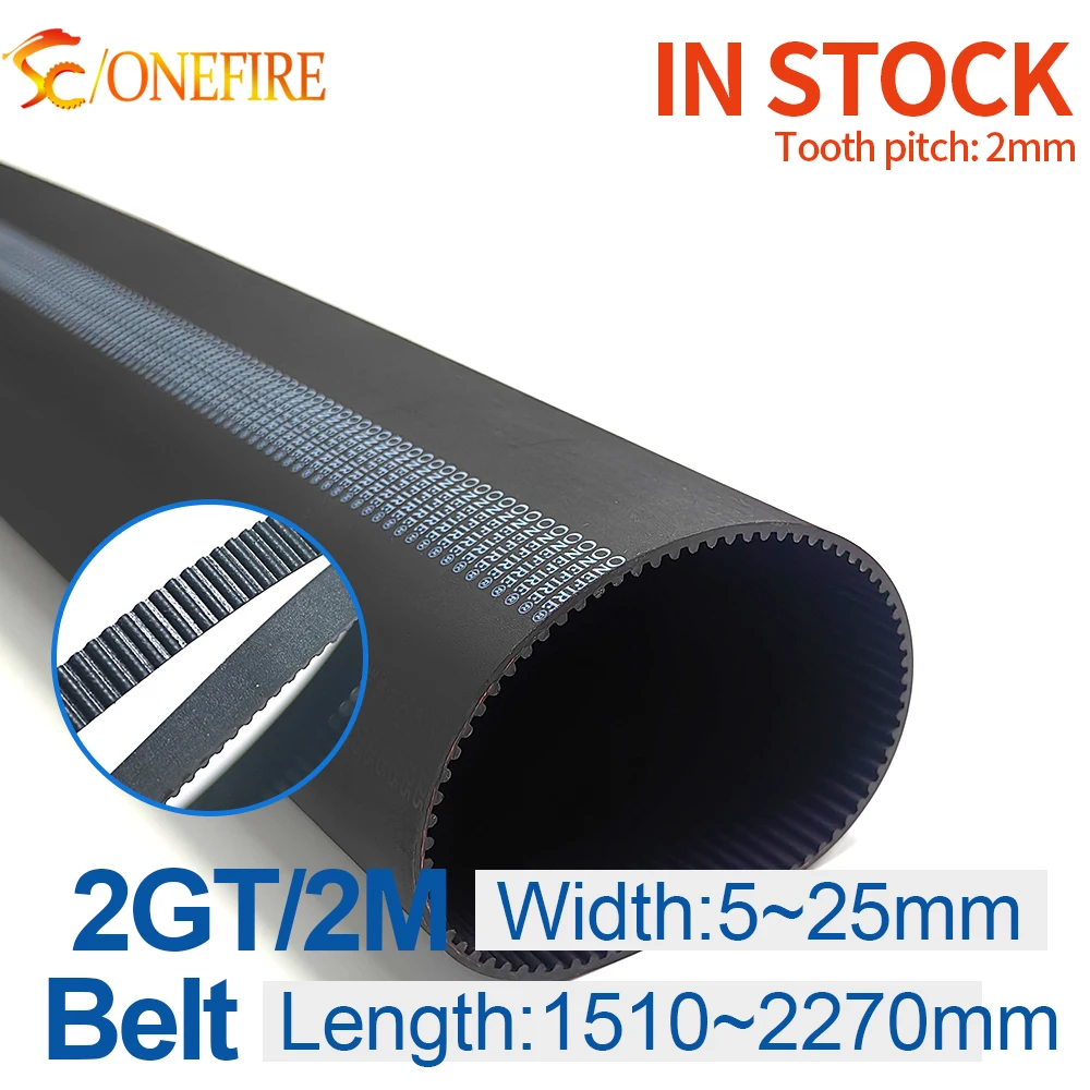 

GT2 Ремень ГРМ с замкнутым контуром, резиновый 2GT/2M, длина 1510 1512 1520 1524 1572 1810 1910 2000 2270 мм, ширина 5 ~ 25 мм