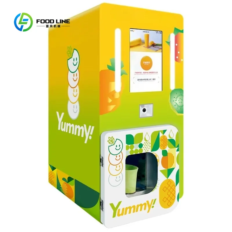 Customized Automatic Commercial Slush Smoothie Vending Machine Credit Card/QR Code Payment SDK Enabled Cloud-Based Management