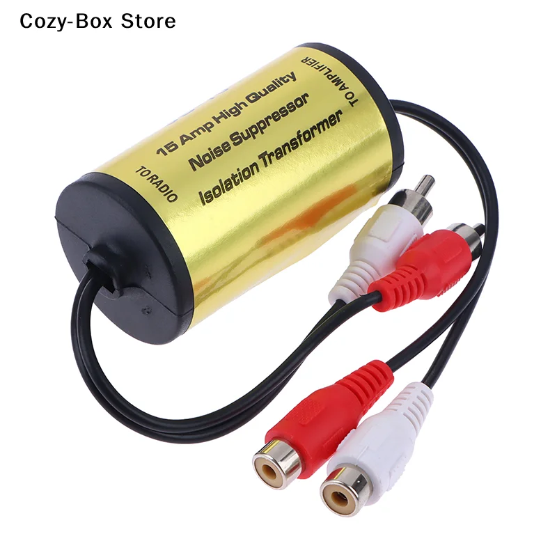 [ZY]Audio Noise Filter Suppressor Ground Loop Lsolator For Car And Home Stereo 2× Male, 2× Female[ZY]