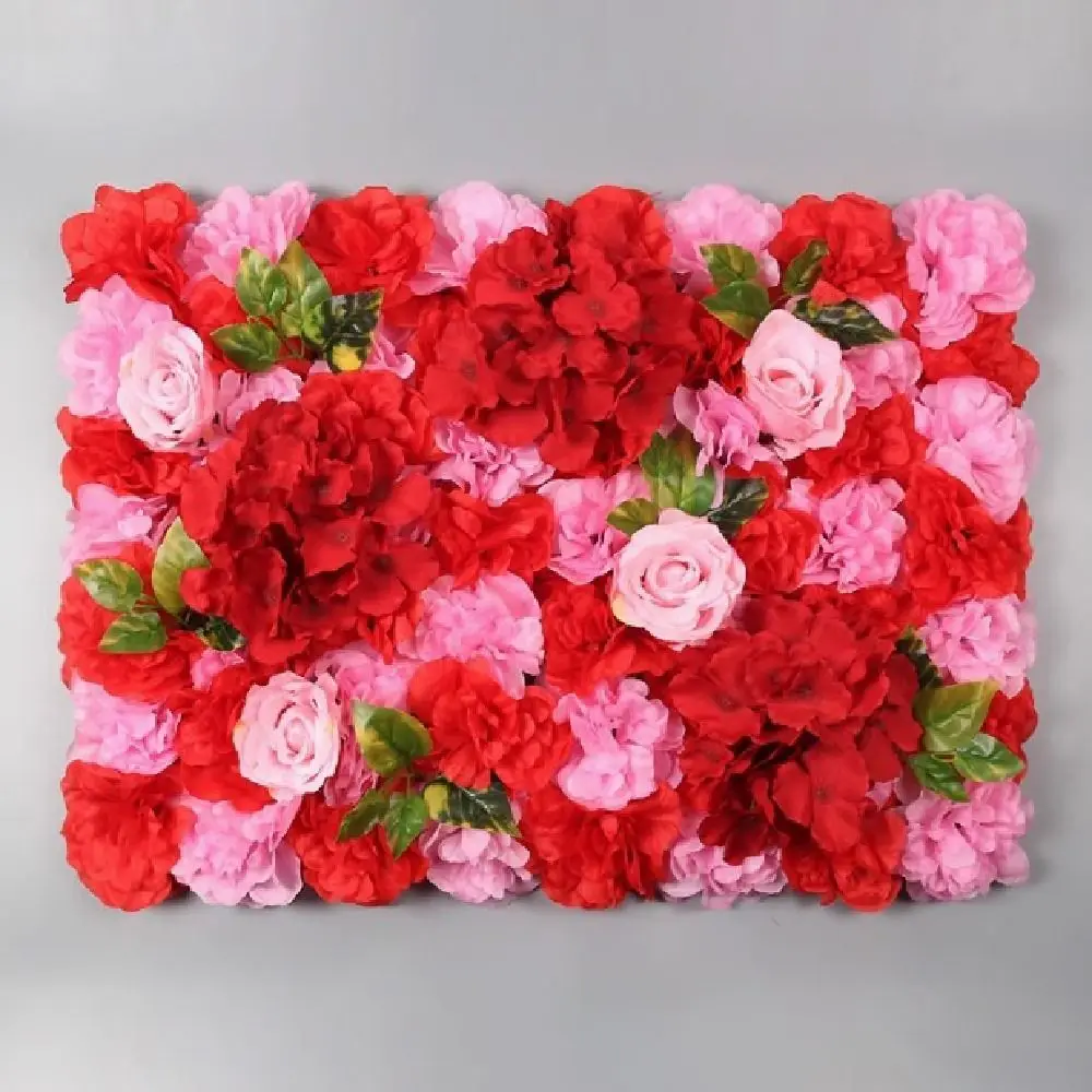 Handmade Artificial Flower Wall Panels Realistic Romantic Rose Wedding Background 60X40cm Wide Application Wedding Wall Backdrop