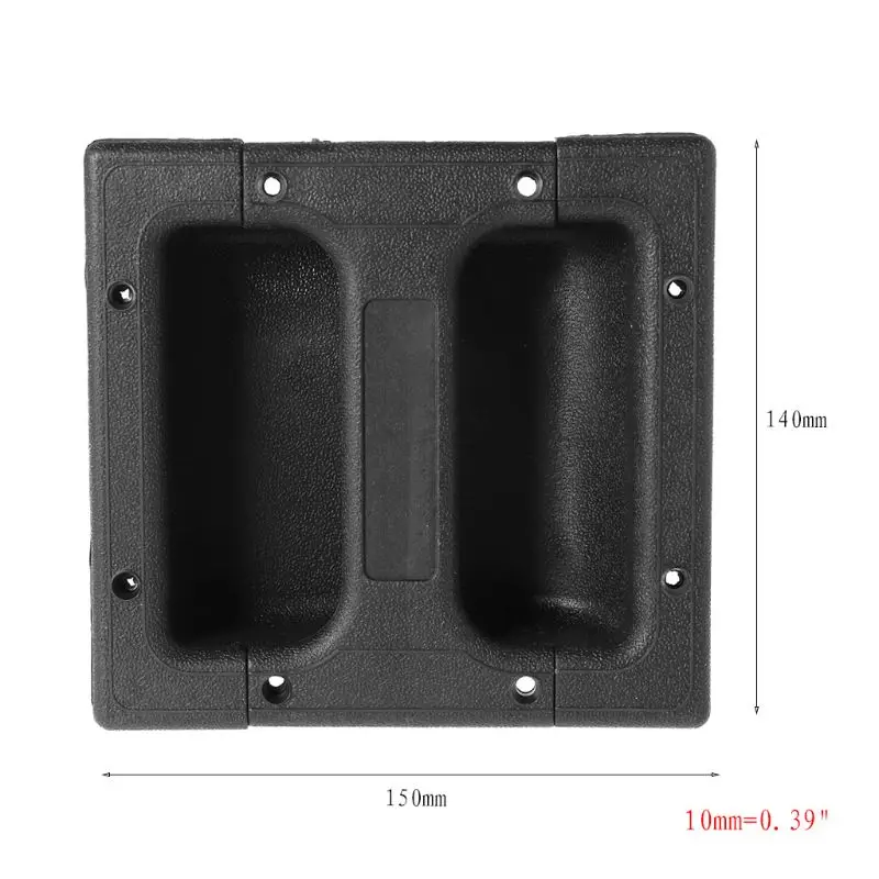 Heavy Duty Black Plastic Construction Lift Finger Flush Pulls for Closet Pocket