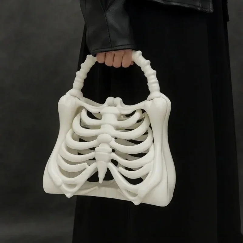 

Printed Skeleton Bone Bag Skeleton Bone Packaging Decorative Handbag Punk Horror Skeleton Halloween Funny Handbag Skull Bags