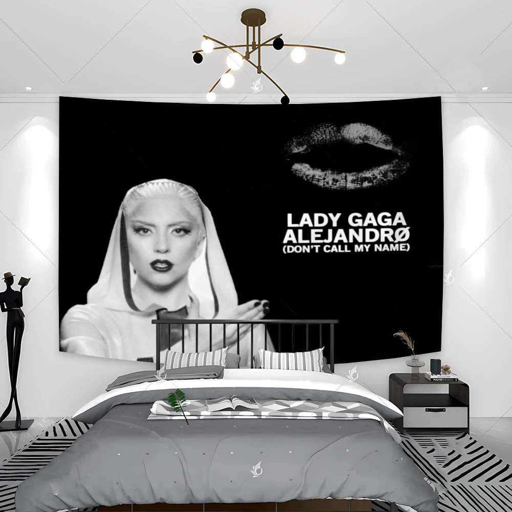 Ladys Rapper Gagas Music Pop Singer Poster Prints Canvas Painting Wall Art Poster For Modern Home Decor Background Cloth