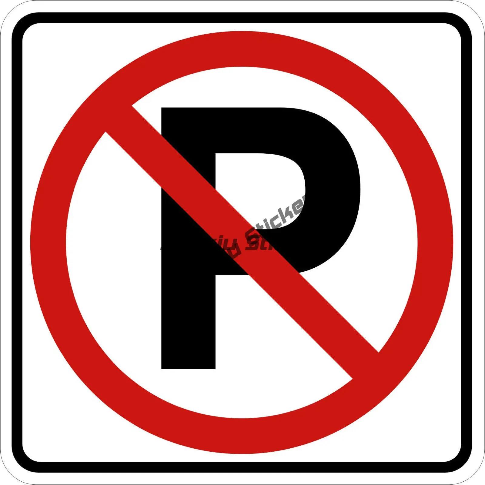 

NO PARKING SIGN Vinyl Decal Scratch-Proof Sunscreen