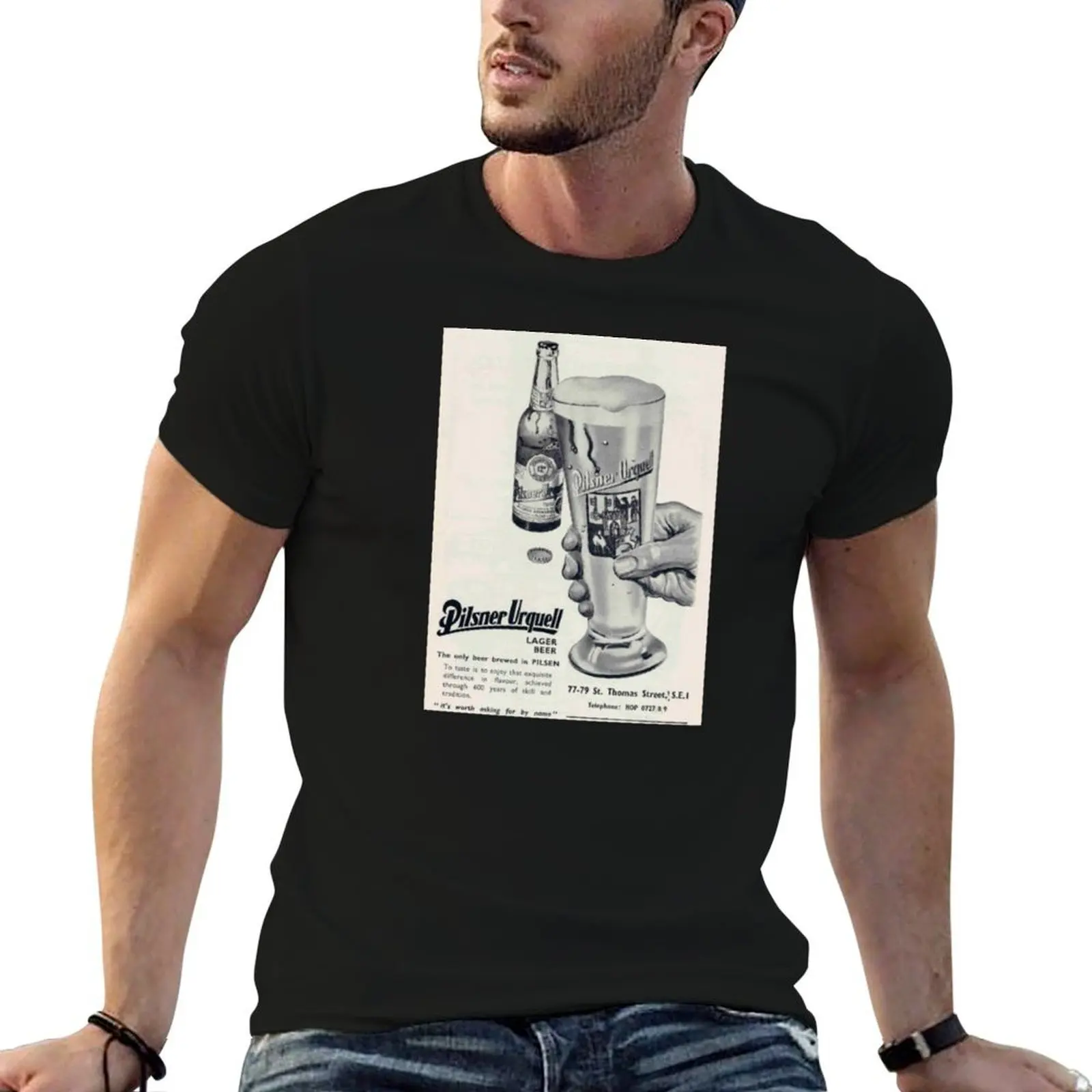 

pilsner urquell beerr T-Shirt t shirts for man graphic vintage printed t shirts for man T-Shirt