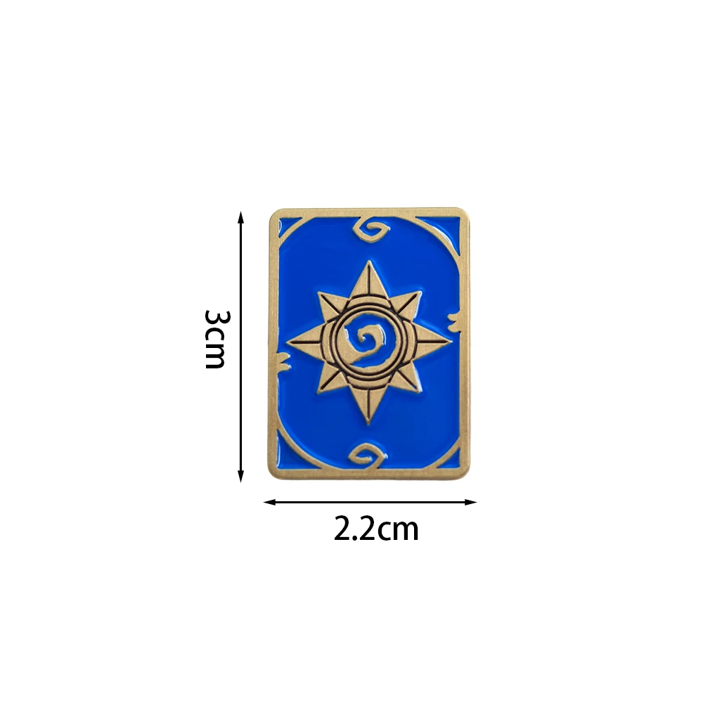 HearthStone Standard-Kartenrückseite Brosche Kartenspiel Emaille-Anstecker Klassisches Cartoon-Spielbild Peripheres Abzeichen für Fans Sammlerstücke Souvenirs – Detail 2