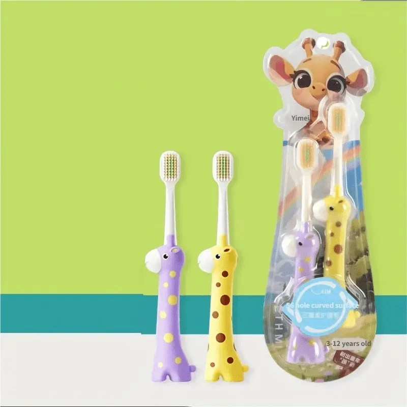 

Pack of 6, Random Colors, Giraffe-Shaped Standing Toothbrushes, Ideal for Gentle Oral Care with Soft Rubber, Deep Cleaning Without Harming Gums, Great Holiday Gift