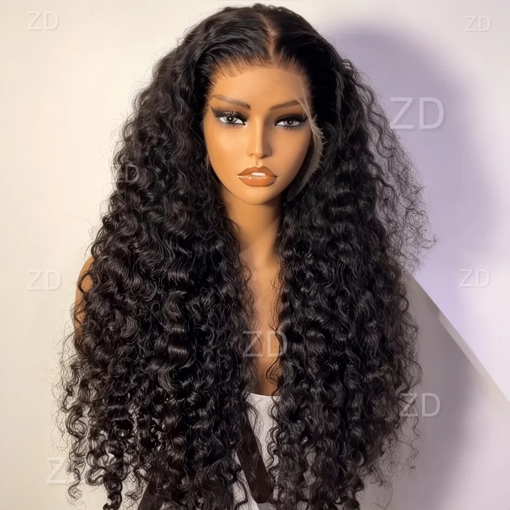 black-soft-fashion-natural-26inch-curly-hair-hd-lace-front-wig-suitable-for-women's-wig
