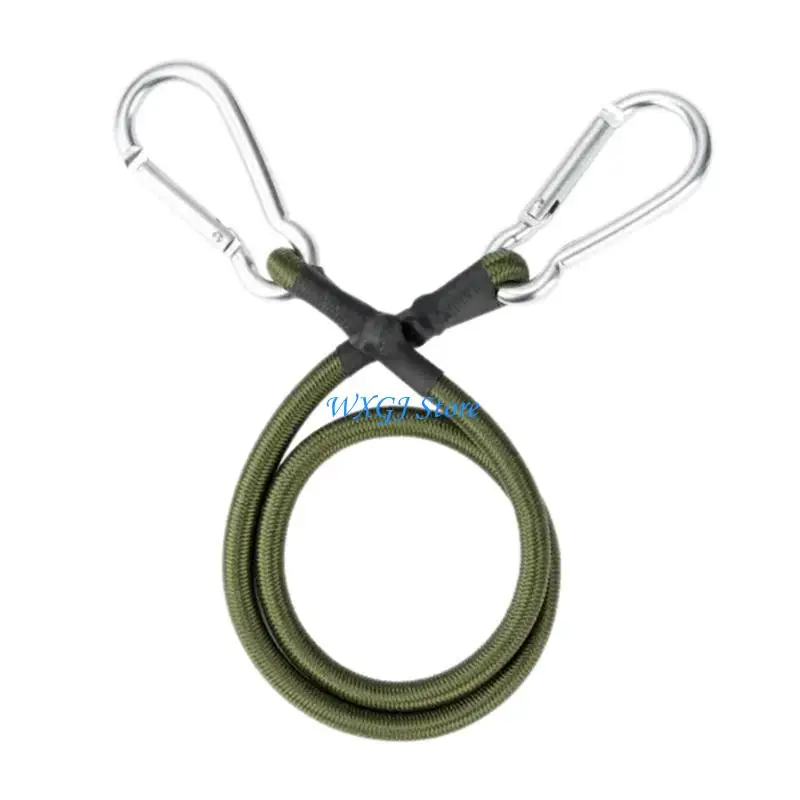 37JE Elastic Straps with Carabiner Hooks Heavy Duty Bungee Cord Strong Elastic Bungee Straps Luggage Packing Ropes Enduring