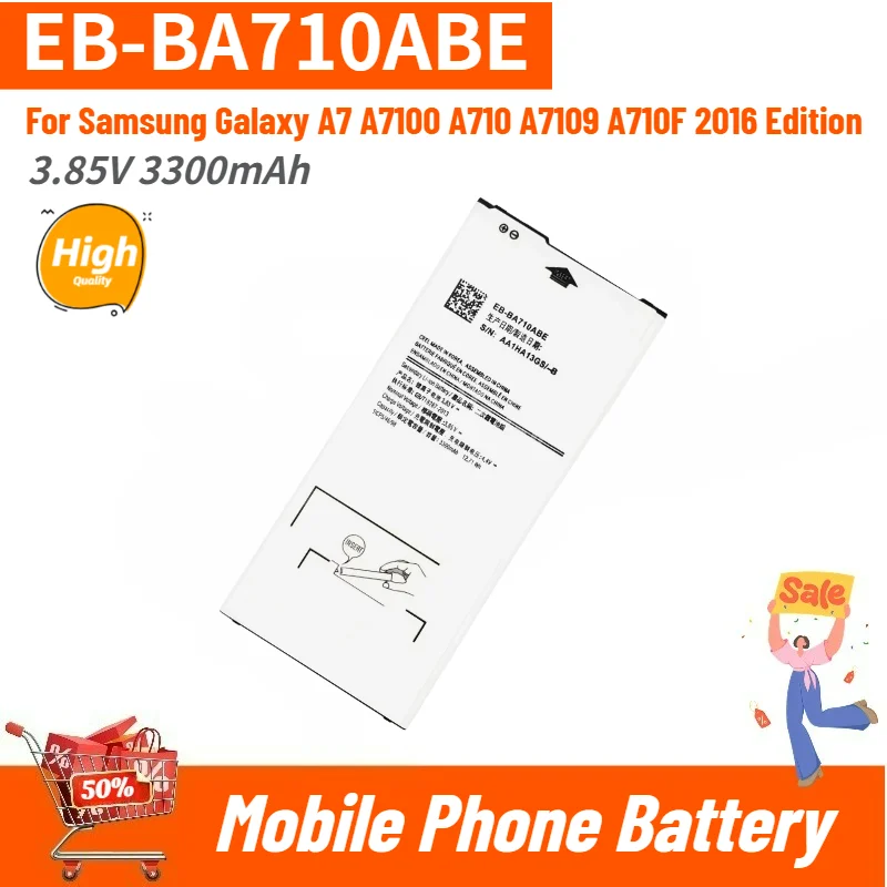 High Quality EB-BA710ABE Phone Battery 3.85V 3300mAh For Samsung Galaxy A7 A7100 A710 A7109 A710F 2016 Edition Brand New