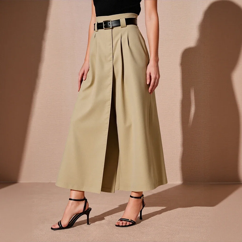 

Women's Autumn Skirt A-Line Midi Comfortable Business Party Korean Style Plain Elegant Chic Long Skirt