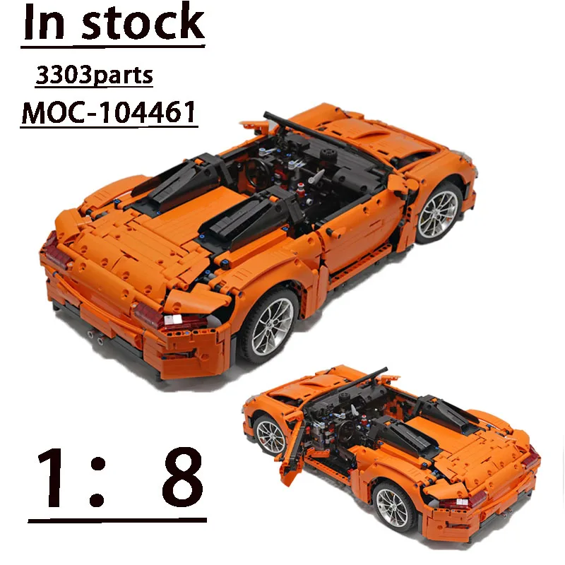 42056 Classic Sports Car Is Compatible with MOC-72814 New Supercar 2621 Parts1:8 Building Block Model Kids Birthday Toy Gift