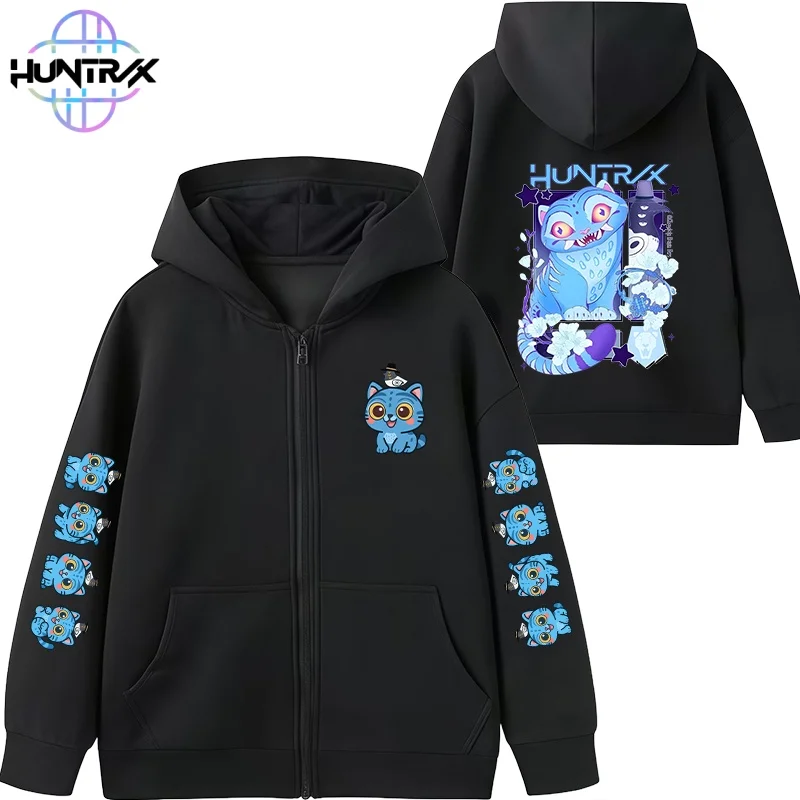 

Hot Kpop Demon Hunters Saja Boys Movie Zip Up Hoodie Girls Fashion Pullover Long Sleeves Loose Casual Harajuku Zipper Sweatshirt