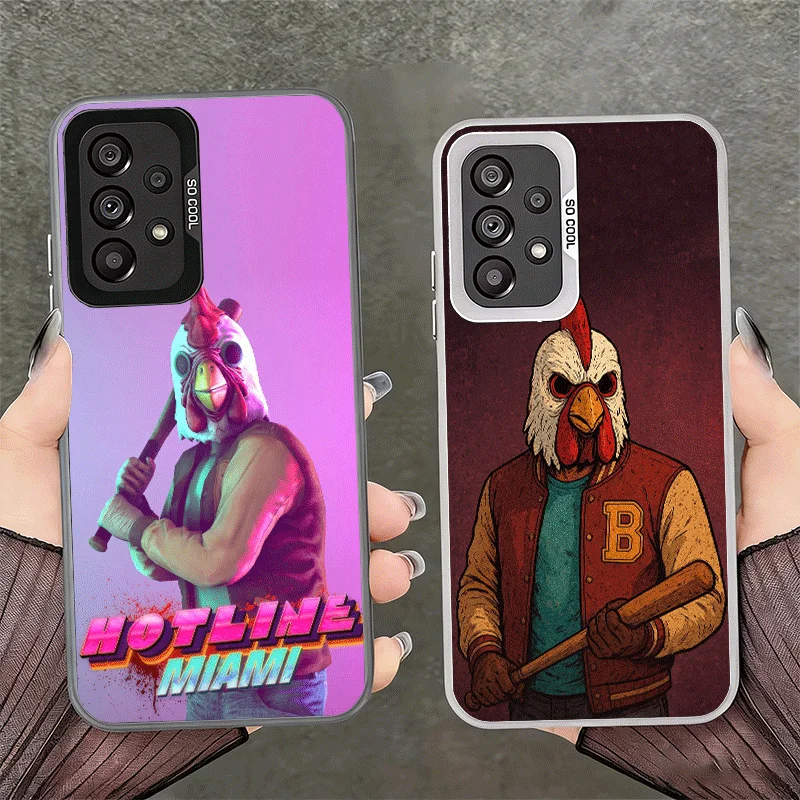 H-Hotline M-Miami Game Soft Phone Case for Samsung A17 A16 A15 A14 A13 A57 A56 A55 A54 A53 A37 A36 A35 A34 A33 A26 A25 A24 A23 A