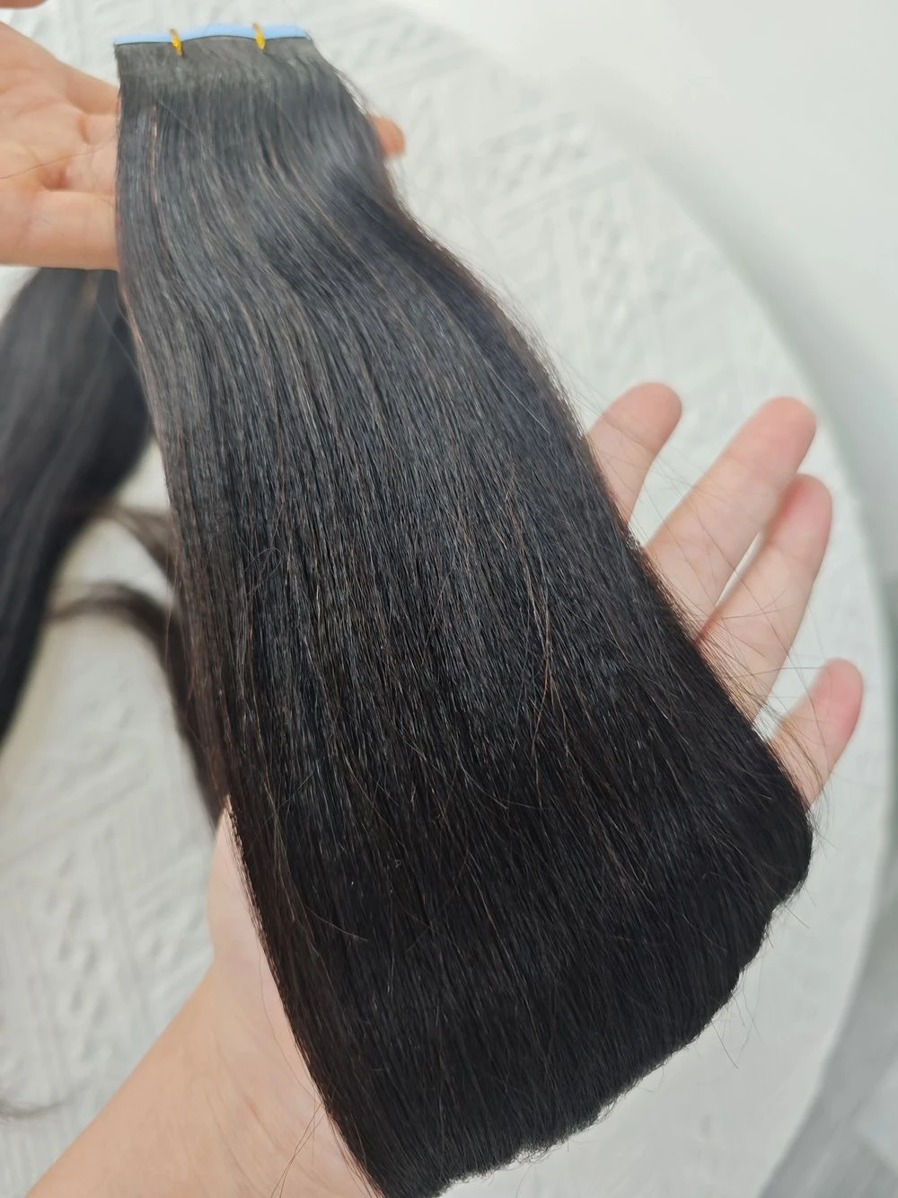 MRSHAIR Nastro Yaki leggero nelle estensioni dei capelli Nastro Remy per cuticole di capelli umani nelle estensioni Nastro Yaki pressato in seta ins 12-24 pollici 20 pezzi