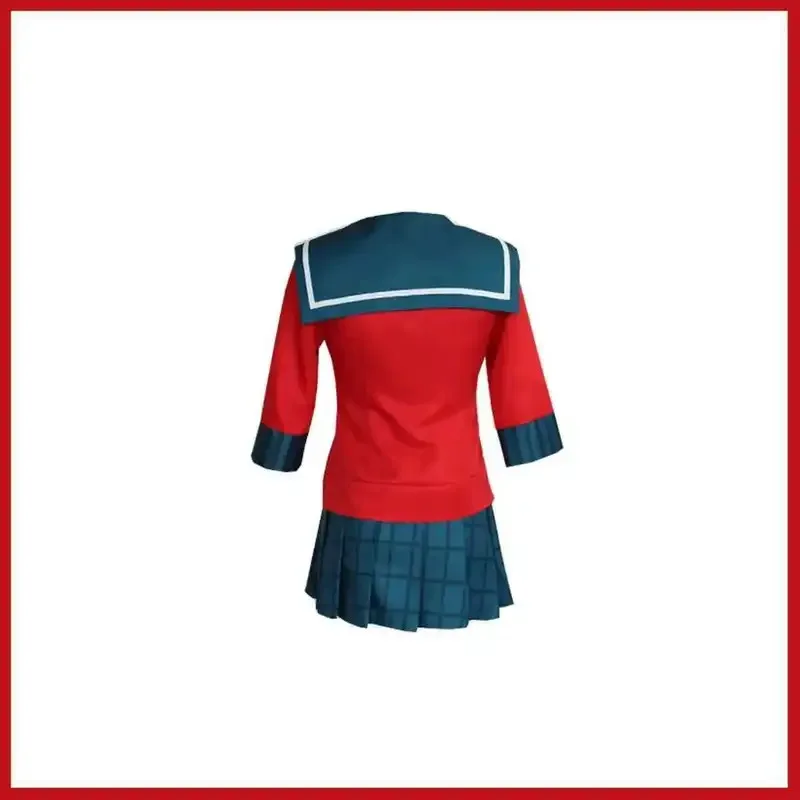 게임 하루카와 마키 코스프레 의상 일본 JK 학교 유니폼 선원 복장 레드 탑 가발 성인 여성 섹시한 카니발 파티 세트 mb.3