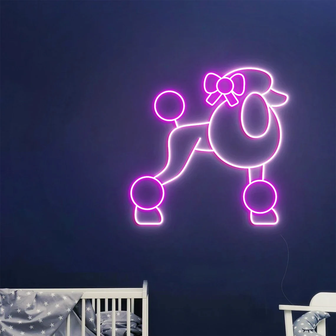 Cute Poodle Dog Neon Sign Dog Pet Shop Wall Decor Dog Salon Wall Art Gift for Dog Lover Dog Art Home Decor