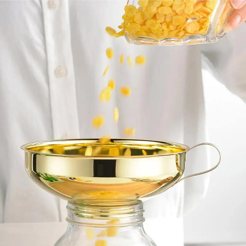 Stainless Steel Wide Mouth Funnel Large Bore for Easy Oil Transfer Home Kitchen and Automotive Tasks