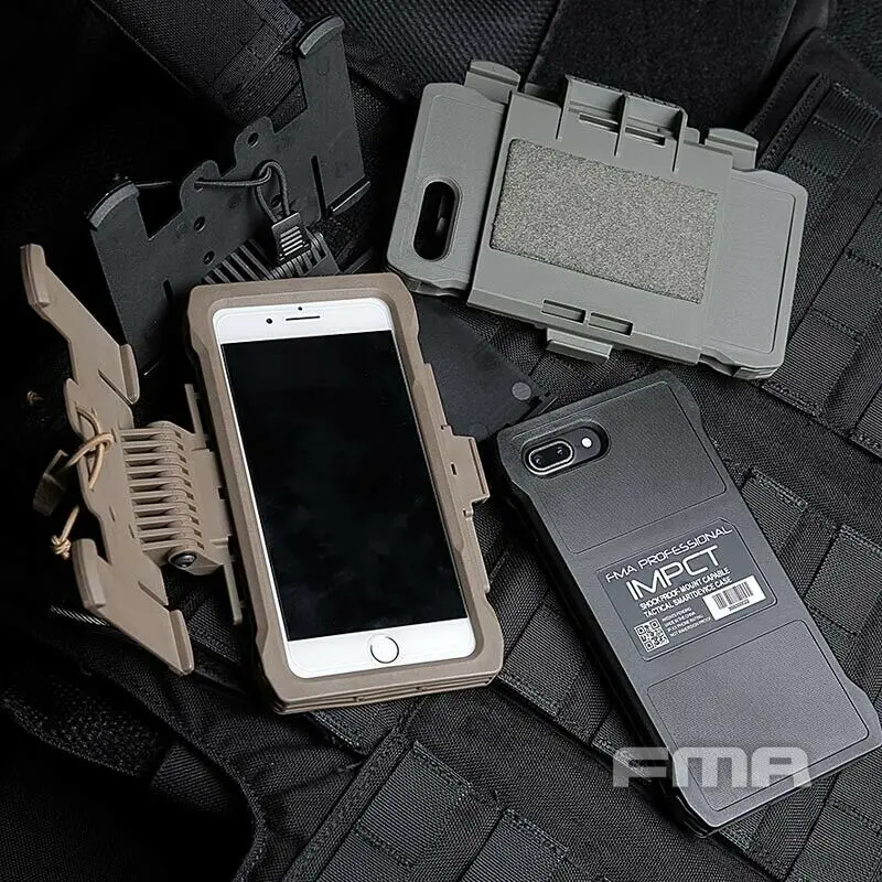 Kamizelka FMA Etui na telefon Outdoor Tactical Hunting Molle Equipment Shell Etui na telefon do telefonu 7/8 Plus