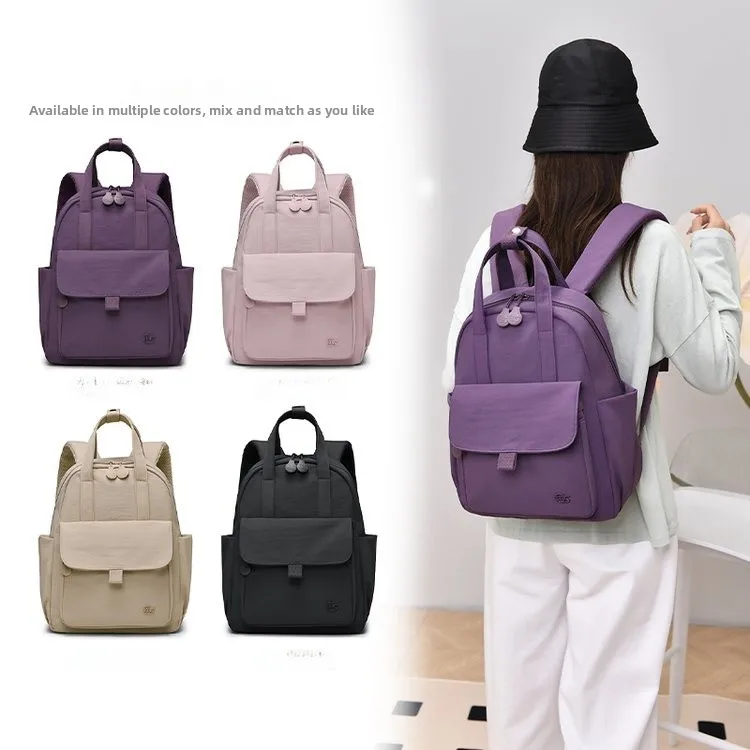 Trendy Lightweight Versatile Backpack 2026 New Design Handheld Dual-shoulder Bag Unisex Nylon Material Water-resistant Multi-...