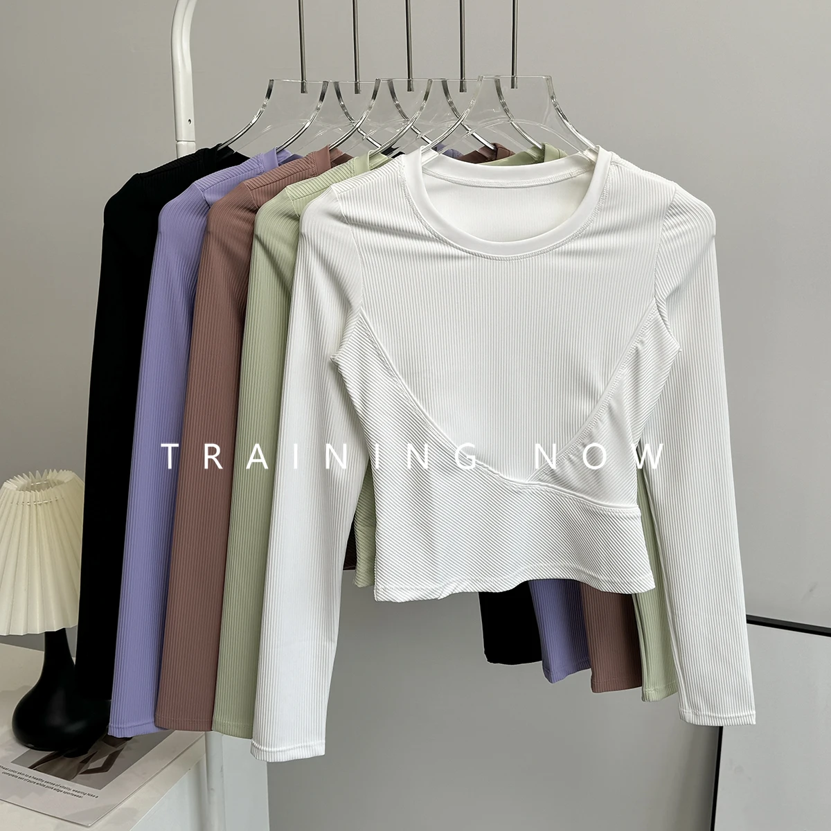 

High-value sports long-sleeved women's autumn slim fit jogging speed drying top professional Pilates yoga fitness clothing