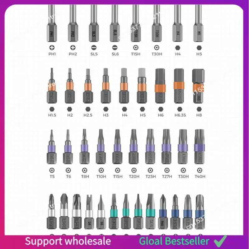 A38M 42 In 1 Magnetic Screwdriver Set,DIY Ratchet Screwdriver Set,Multi Bit Magnetic Drive Set With Detachable Ratchet Handle