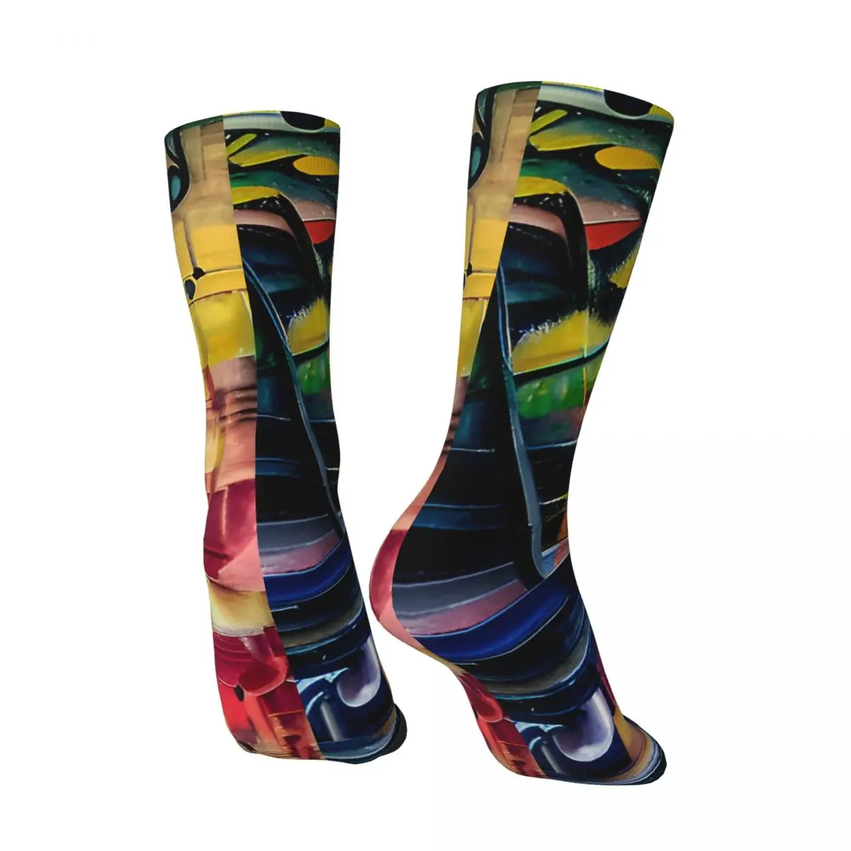 Crazy compression Piano Dreamscape Sock for Men Harajuku Seamless Pattern Crew Sock Casual