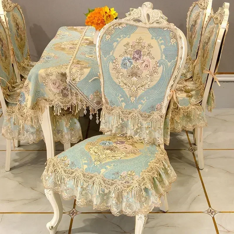 

High End Lace Edge Ruffle Edge Chair Cover Household Fabric Anti Slip Seat Cushion Four Season Universal Breathable Seat Cushion