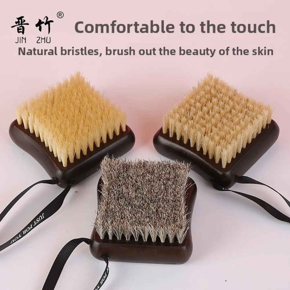 

Boar Bristle Dry Brush for Body Exfoliation Natural Horsehair Skin Scrubber for Shower Bath and Cellulite Massage