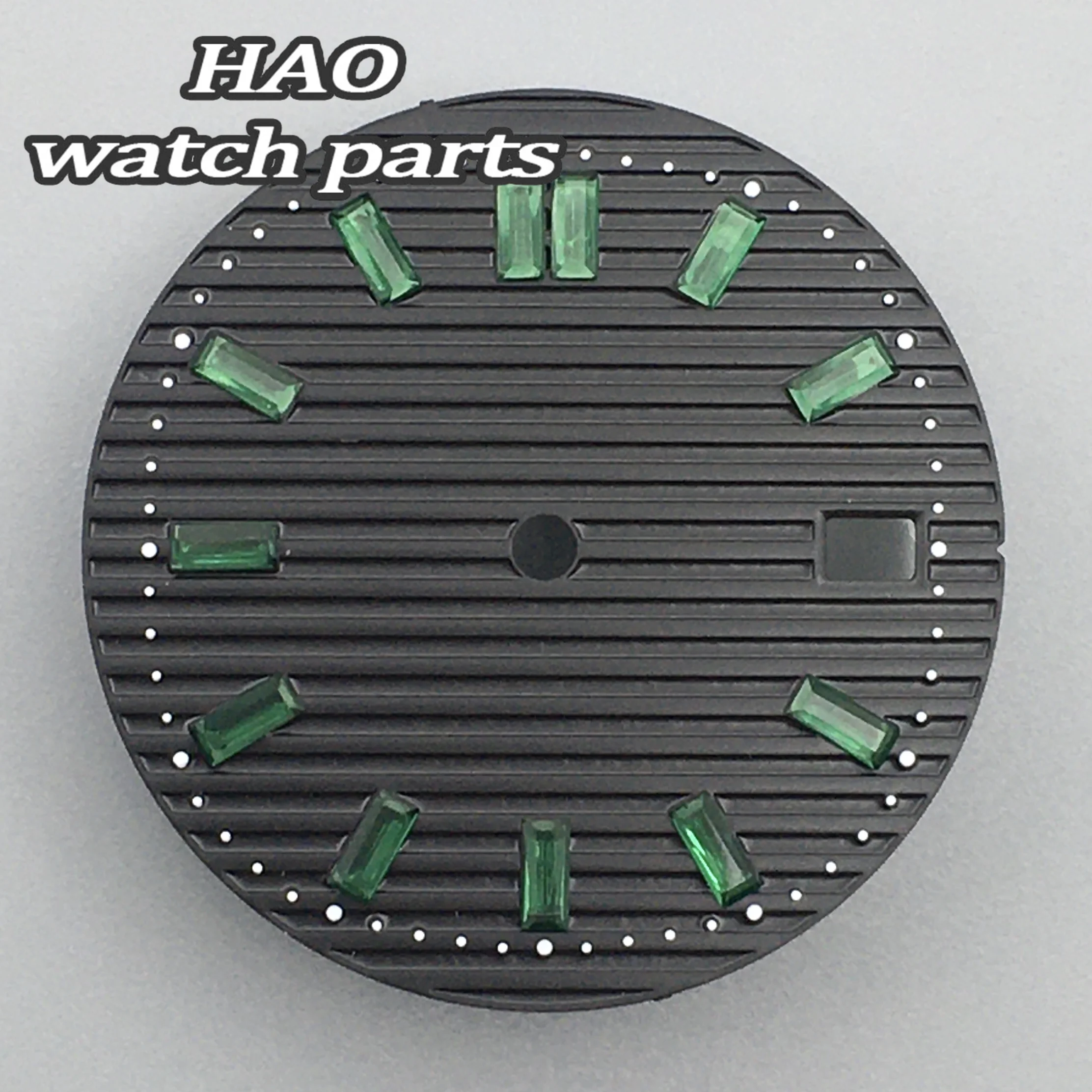 ساعة BLIGER29mm باللون الأبيض والأخضر والأسود تناسب حركة NH35 NH36 تناسب تاج الساعة 3 وتاج الساعة 3.8