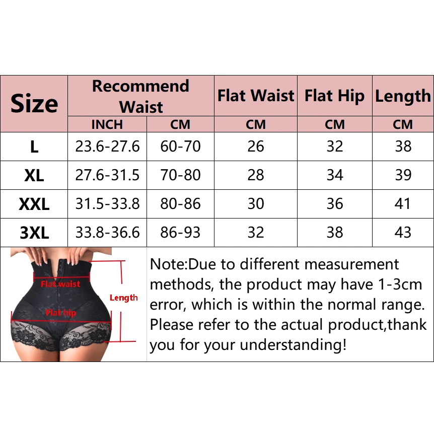 Women Shaper Panties Sexy Lace shapers Body Shaper with Zipper Tummy Control Panties Shapewear Belly Slimming Girdle Underwear