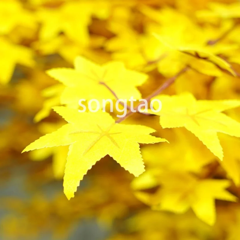 Custom. songtao Factory Hot Selling Maple Trees gold Silver Leaves interior and exterior decoration artificial tree