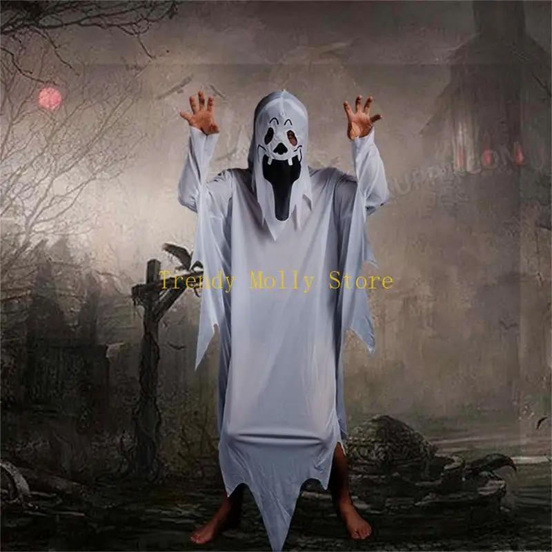 N5KB UNISEX BLANC ADULLE CAPE CAPE FULLE LONGUE
